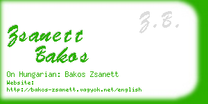 zsanett bakos business card